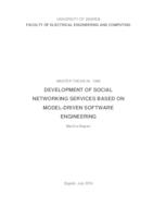 prikaz prve stranice dokumenta Razvoj usluga društvenog umrežavanja pomoću programskog inženjerstva zasnovanog na modelu