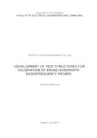 prikaz prve stranice dokumenta Razvoj ispitnih struktura za kalibriranje širokopojasnih radiofrekvencijskih sondi