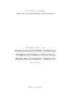prikaz prve stranice dokumenta Proračun eksternih troškova termoelektrana u Hrvatskoj modelima Ecosense i Simpacts
