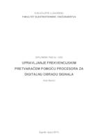 prikaz prve stranice dokumenta Upravljanje frekvencijskim pretvaračem pomoću procesora za digitalnu obradu signala