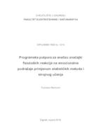 prikaz prve stranice dokumenta Programska potpora za analizu značajki fizioloških reakcija na emocionalne podražaje primjenom statističkih metoda i strojnog učenja