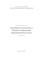 prikaz prve stranice dokumenta Nadzorna ploča portfelja projekata namijenjena bankarskom poslovanju