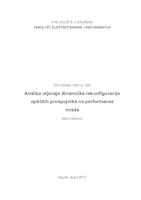prikaz prve stranice dokumenta Analiza utjecaja dinamičke rekonfiguracije optičkih prospojnika na performanse mreže