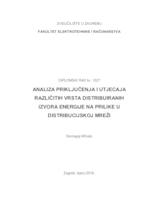 prikaz prve stranice dokumenta Analiza priključenja i utjecaja različitih vrsta distribuiranih izvora energije na prilike u distribucijskoj mreži