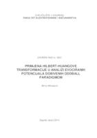 prikaz prve stranice dokumenta Primjena Hilbert-Huangove transformacije u analizi evociranih potencijala dobivenih oddball paradigmom