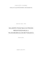 prikaz prve stranice dokumenta Skladište podataka za proces međupovezivanja u telekomunikacijskom poduzeću