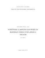 prikaz prve stranice dokumenta Korištenje Clarkove elektrode za mjerenje vodika otopljenog u tekućini