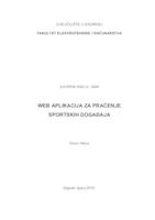 prikaz prve stranice dokumenta Web aplikacija za praćenje sportskih događaja