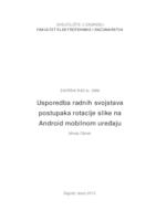 prikaz prve stranice dokumenta Usporedba radnih svojstava postupaka rotacije slike na Android mobilnom uređaju