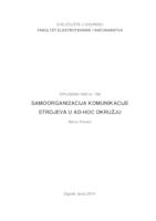 prikaz prve stranice dokumenta Samoorganizacija komunikacije strojeva u ad-hoc okružju