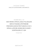 prikaz prve stranice dokumenta Vektorsko upravljanje položajem servo pogona upotrebom frekvencijskog pretvarača S120 s upravljačkom jedinicom CU320DP i kontrolera S7-1200