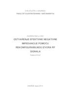 prikaz prve stranice dokumenta Ostvarenje efektivne negativne impedancije pomoću rekonfigurabilnog izvora RF signala