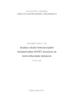 prikaz prve stranice dokumenta Analiza visoko-frekvencijskih karakteristika FinFET struktura za komunikacijske sklopove