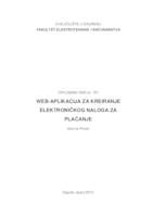 prikaz prve stranice dokumenta Web-aplikacija za kreiranje elektroničkog naloga za plaćanje