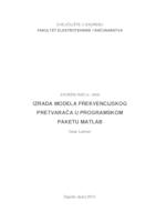 prikaz prve stranice dokumenta Izrada modela frekvencijskog pretvarača u programskom paketu Matlab