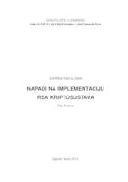 prikaz prve stranice dokumenta Napadi na implementaciju RSA kriptosustava