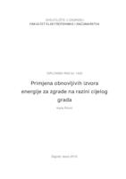 prikaz prve stranice dokumenta Primjena obnovljivih izvora energije za zgrade na razini cijelog grada