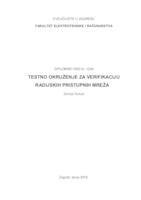 prikaz prve stranice dokumenta Testno okruženje za verifikaciju radijskih pristupnih mreža