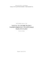 prikaz prve stranice dokumenta Sustav za geometrijsku transformaciju i povezivanje dijelova slika