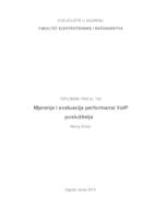 prikaz prve stranice dokumenta Mjerenje i evaluacija performansi VOIP poslužitelja