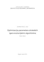 prikaz prve stranice dokumenta Optimizacija parametara strateških igara evolucijskim algoritmima