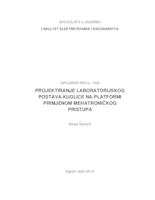 prikaz prve stranice dokumenta Projektiranje laboratorijskog postava kuglice na platformi primjenom mehatroničkog pristupa