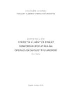 prikaz prve stranice dokumenta Pokretni klijent za prikaz senzorskih podataka na operacijskom sustavu Android