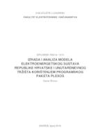 prikaz prve stranice dokumenta Izrada i analiza modela elektroenergetskog sustava Republike Hrvatske i unutardnevnoga tržišta korištenjem programskog paketa Plexos