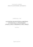 prikaz prve stranice dokumenta Algoritmi uravnoteženja mrežnog opterećenja u programski upravljanoj komunikacijskoj mreži