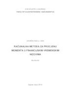 prikaz prve stranice dokumenta Računalna metoda za procjenu momenta u financijskim vremenskim nizovima