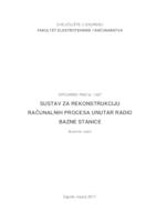 prikaz prve stranice dokumenta Sustav za rekonstrukciju računalnih procesa unutar radio bazne stanice