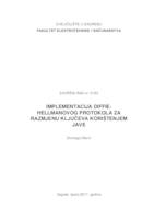 prikaz prve stranice dokumenta Implementacija Diffie-Hellmanovog protokola za razmjenu ključeva korištenjem Jave
