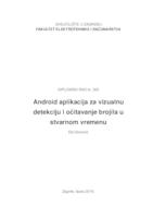 prikaz prve stranice dokumenta Android aplikacija za vizualnu detekciju i očitavanje brojila u stvarnom vremenu