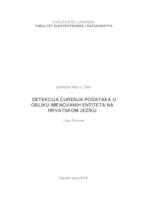 prikaz prve stranice dokumenta Detekcija curenja podataka u obliku imenovanih entiteta na hrvatskom jeziku