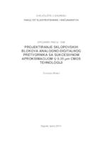 prikaz prve stranice dokumenta Projektiranje sklopovskih blokova analogno-digitalnog pretvornika sa sukcesivnom aproksimacijom u 0.35 um CMOS tehnologiji