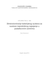 prikaz prve stranice dokumenta Dimenzioniranje baterijskog sustava za sustave neprekidnog napajanja u podatkovnim centrima