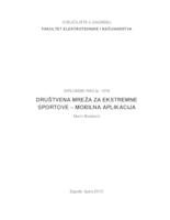 prikaz prve stranice dokumenta Društvena mreža za ekstremne sportove - mobilna aplikacija