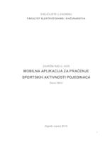 prikaz prve stranice dokumenta Mobilna aplikacija za praćenje sportskih aktivnosti pojedinca