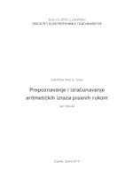 prikaz prve stranice dokumenta Prepoznavanje i izračunavanje aritmetičkih izraza pisanih rukom