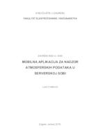 prikaz prve stranice dokumenta Mobilna aplikacija za nadzor atmosferskih podataka u serverskoj sobi