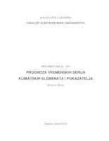 prikaz prve stranice dokumenta Prognoza vremenskih serija klimatskih elemenata i pokazatelja