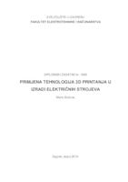 prikaz prve stranice dokumenta Primjena tehnologija 3D printanja u izradi električnih strojeva