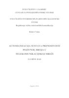 prikaz prve stranice dokumenta Automatizacija sustava prenosivosti pozivnog broja u telekomunikacijskoj mreži