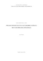 prikaz prve stranice dokumenta Projektiranje sustava autonomne vožnje u Matlab/simulink okruženju