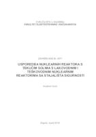 prikaz prve stranice dokumenta Usporedba nuklearnih reaktora s tekućim solima s lakovodnim i teškovodnim nuklearnim reaktorima sa stajališta sigurnosti