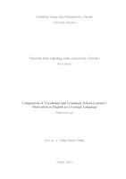 prikaz prve stranice dokumenta Comparison of Vocational and Grammar School Learners' Motivation in English as a Foreign Language