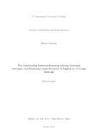 prikaz prve stranice dokumenta The relationship between listening anxiety, listening strategies and listening comprehension in English as a foreign language