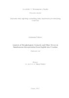 prikaz prve stranice dokumenta Analysis of Morphological, Syntactic and Other Errors in Simultaneous Interpretation from English into Croatian