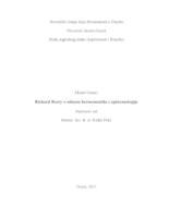prikaz prve stranice dokumenta Richard Rorty o odnosu hermeneutike i epistemologije