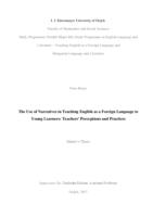 prikaz prve stranice dokumenta The Use of Narratives in Teaching English as a Foreign Language to Young Learners: Teachers' Perceptions and Practices